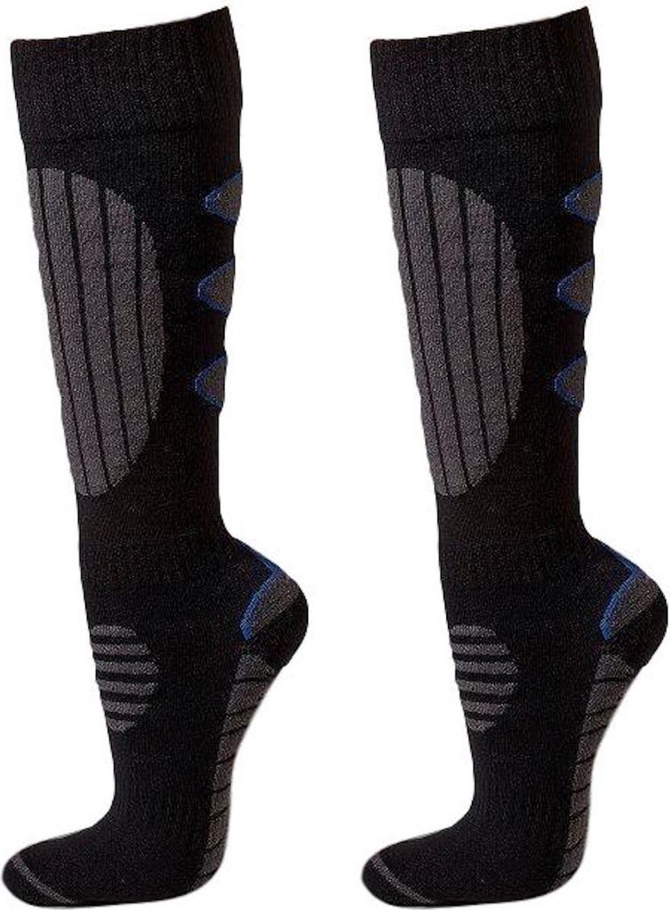 2 Paar Sportstrümpfe / Skisocken / Sportsocken Grau/Blau Produktbild 