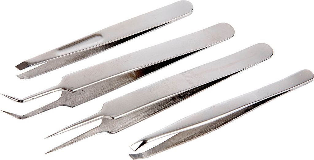 Pinzetten-Set, L 9-12 cm, 4sort. Produktbild 