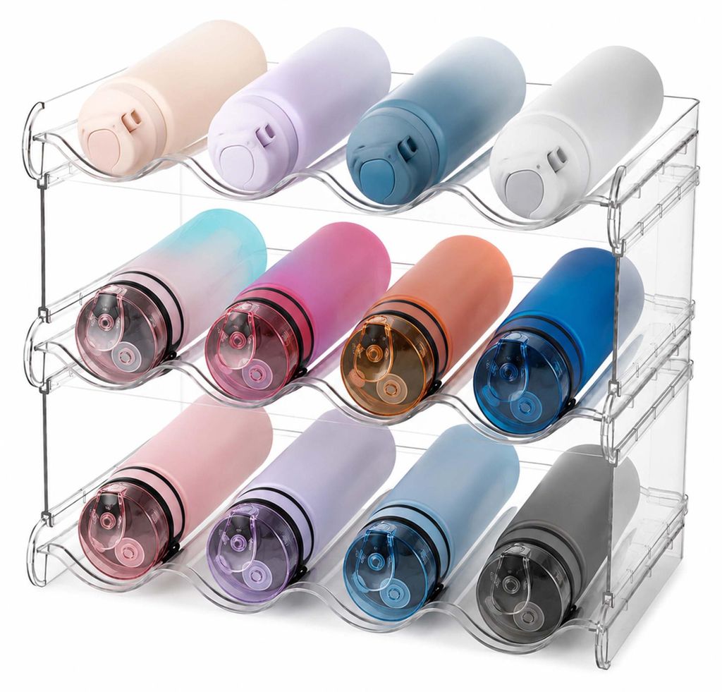 Set di portabottiglie Relaxdays, impilabile, per 12 Immagine del prodotto 