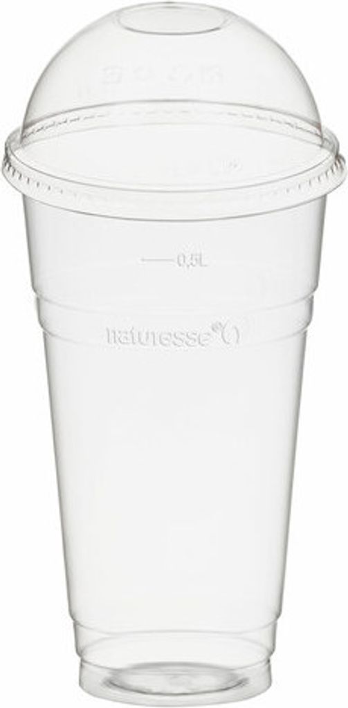 50x  Trinkbecher 500ml mit Domdeckel ohne Loch aus Produktbild 
