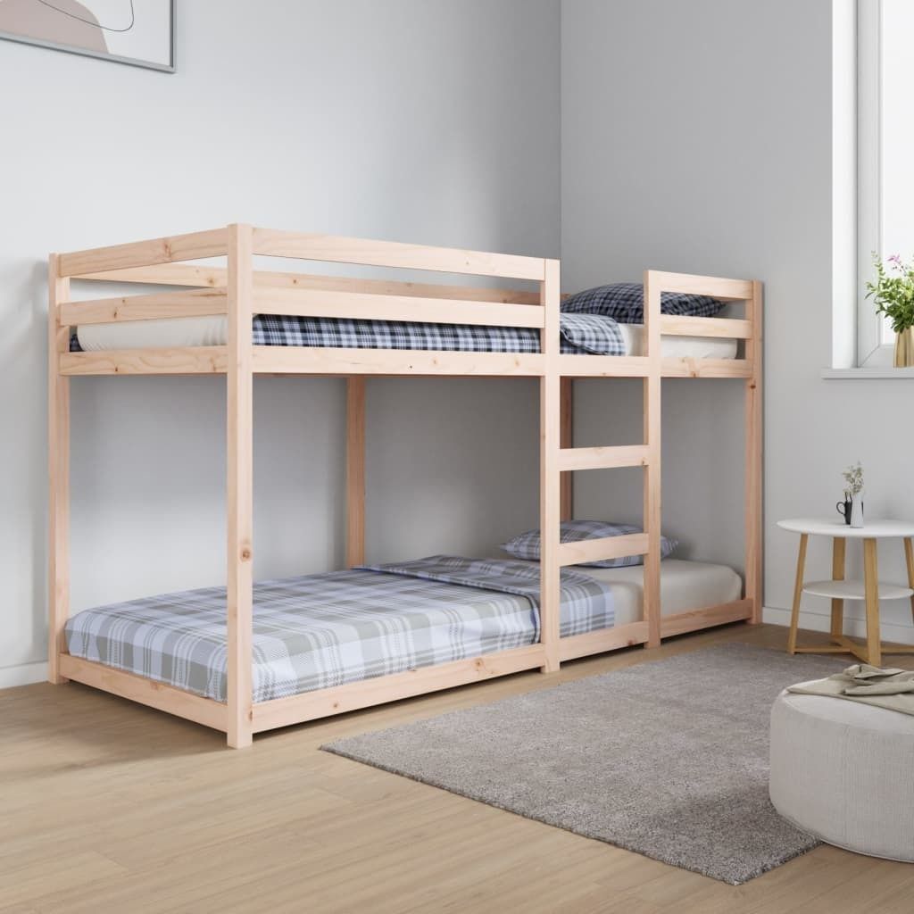 Łóżko piętrowe 80x200 cm lite drewno sosnowe Zdjęcie produktu 1