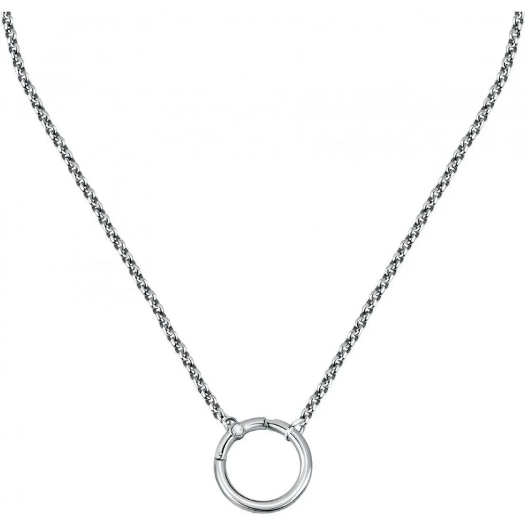 Collier chaîne en acier inoxydable Drops SCZ1153 avec mailles jaseron