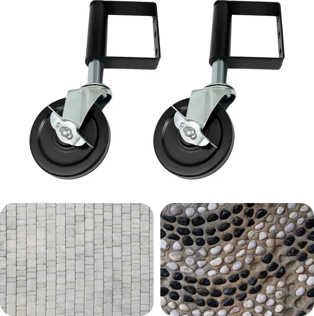 Rulli Porte Design 15cm - Ammortizzati con Freno - 100kg