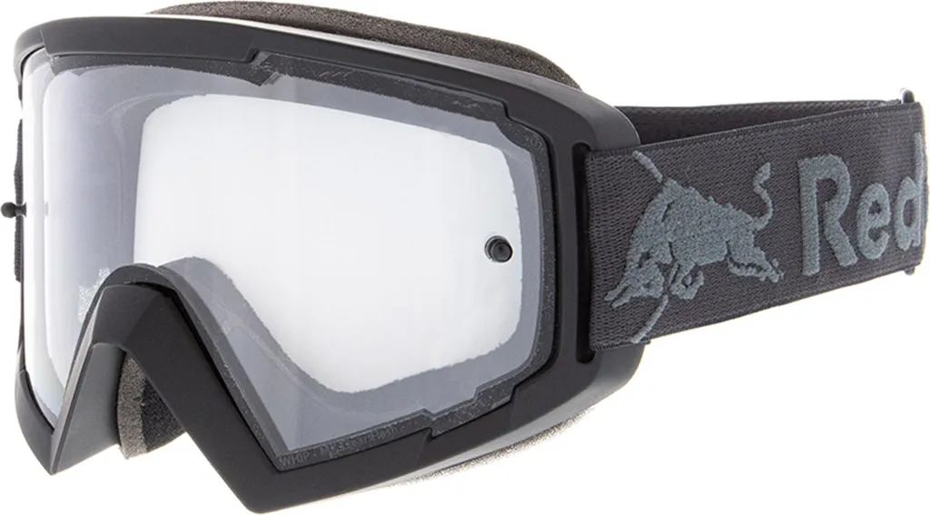 Masque Red Bull Spect WHIP gris foncé, lentilles anti-buée et flexibles