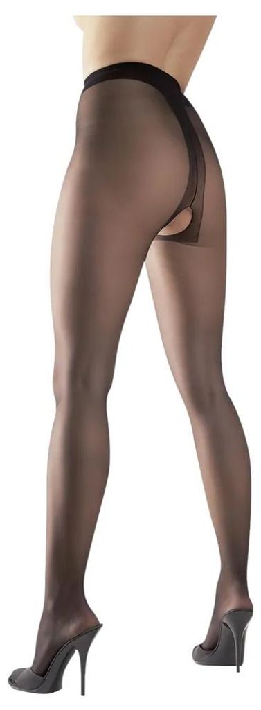 Transparante zwarte panty, maat L Productafbeelding 