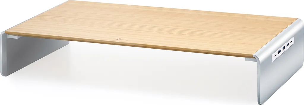 Support d'écran en bois j5create contre les douleurs de cervicales