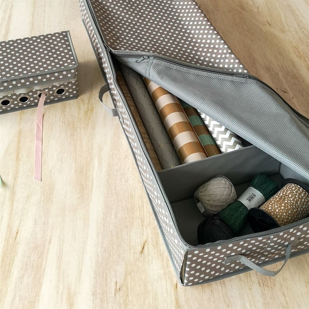 Zeller Geschenkpapier-Organizer Polyester Grau 90 x 12 x 30 Produktbild 6