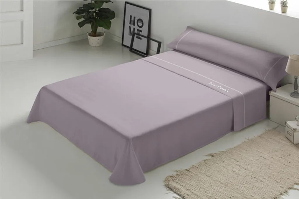 Parure de lit Violette Pierre Cardin ARCADIA en Coton Doux Matelas Double