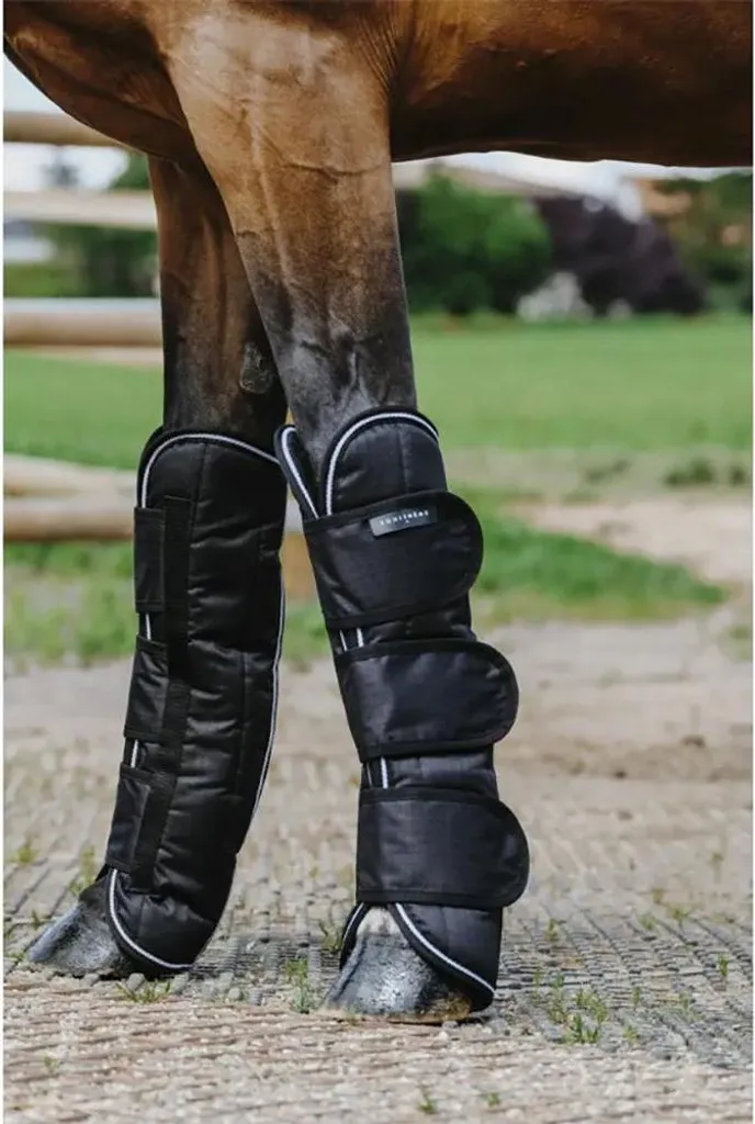 Equitheme 600D Bottes de Transport Cheval Noir Full - Protection Safe - 3