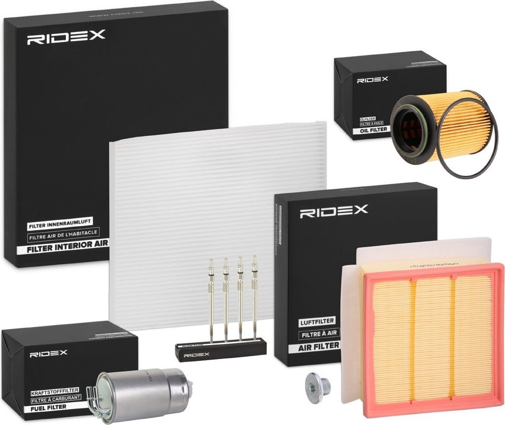 RIDEX Inspektionspaket Filterset für OPEL Corsa D Schrägheck (S07) für VAUXHALL Corsa Mk III (D) Schrägheck (S07)