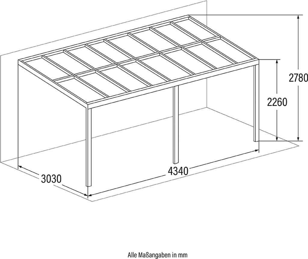HOME DELUXE - Terrassenüberdachung SOLIS - Grau - B/T/H: Produktbild 7