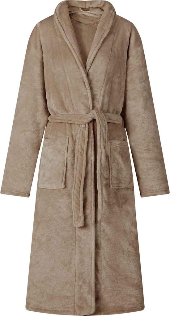 CLORIS Bademantel ohne Kapuze Kamel XXXL Flanell - Decken 42017272