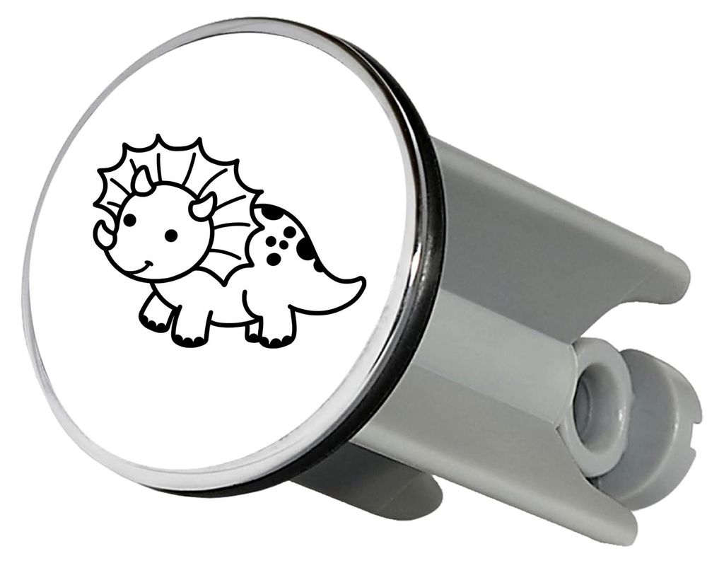 Waschbeckenstöpsel Triceratops Dinosaurier 4cm für Produktbild 