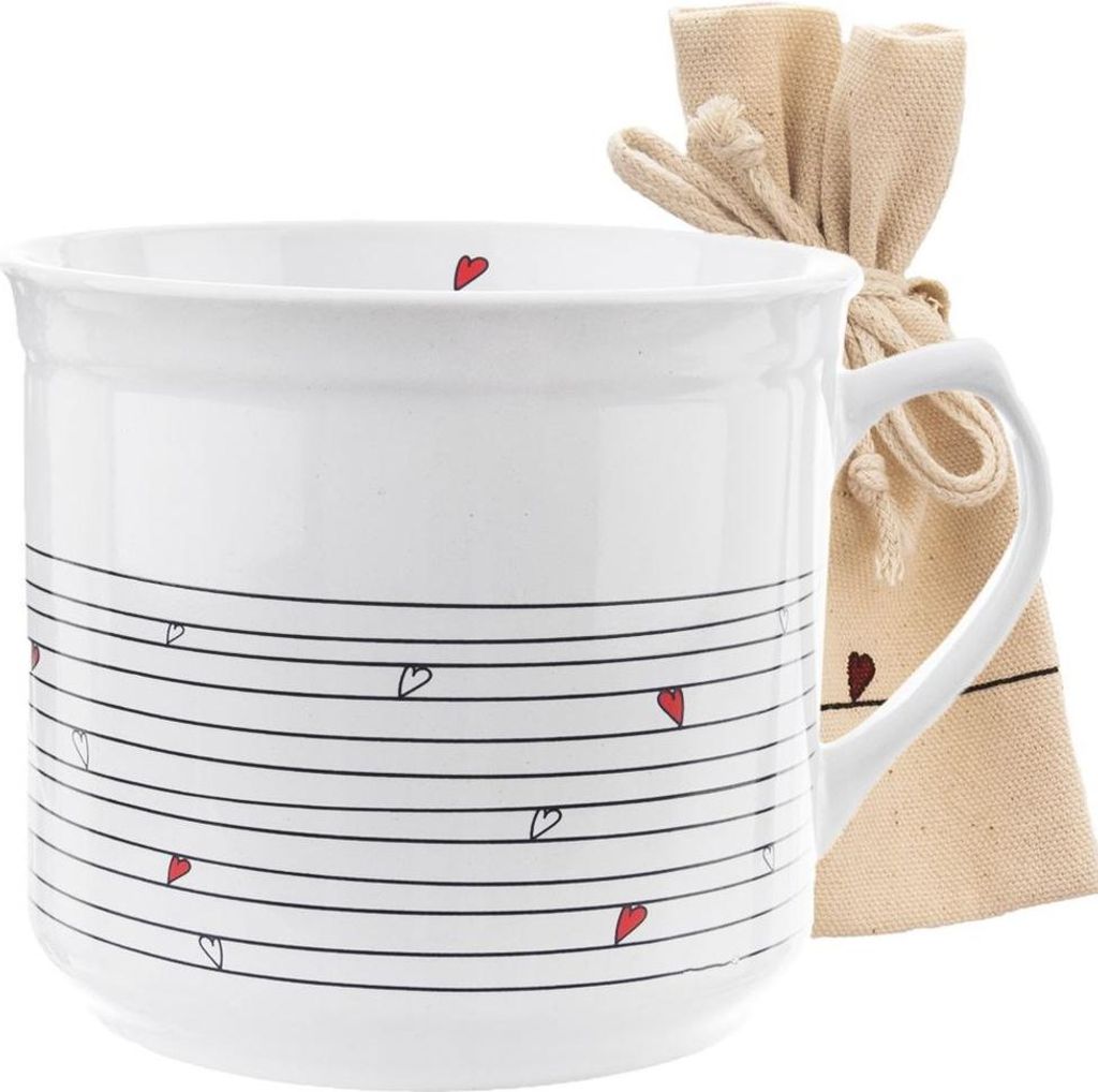 Große Keramiktasse zum Trinken von Tee, Kräutertee, Kaffee, Schokolade, zum Erwärmen XL