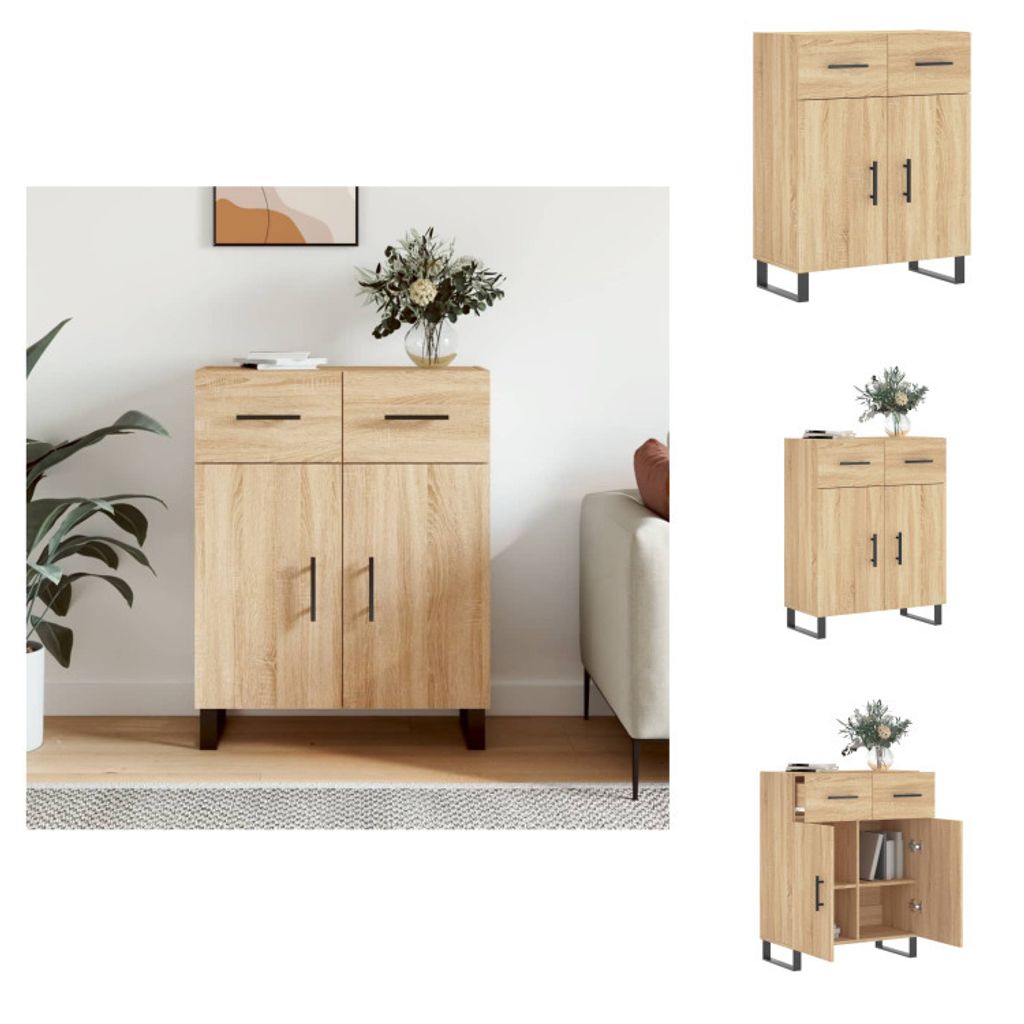 vidaXL Sideboard Sonoma-Eiche 69,5x34x90 cm Holzwerkstoff - Sideboards