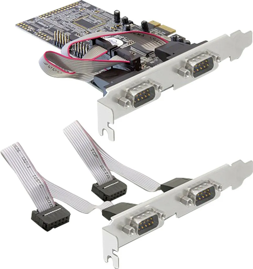 Delock 4 x serial PCI Express Card - Serieller Adapter - PCIe - RS-232 - 4 Anschlüsse (89178) - 5