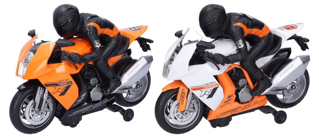 Motorrad Rennmaschine mit Fahrer 28 cm Produktbild 