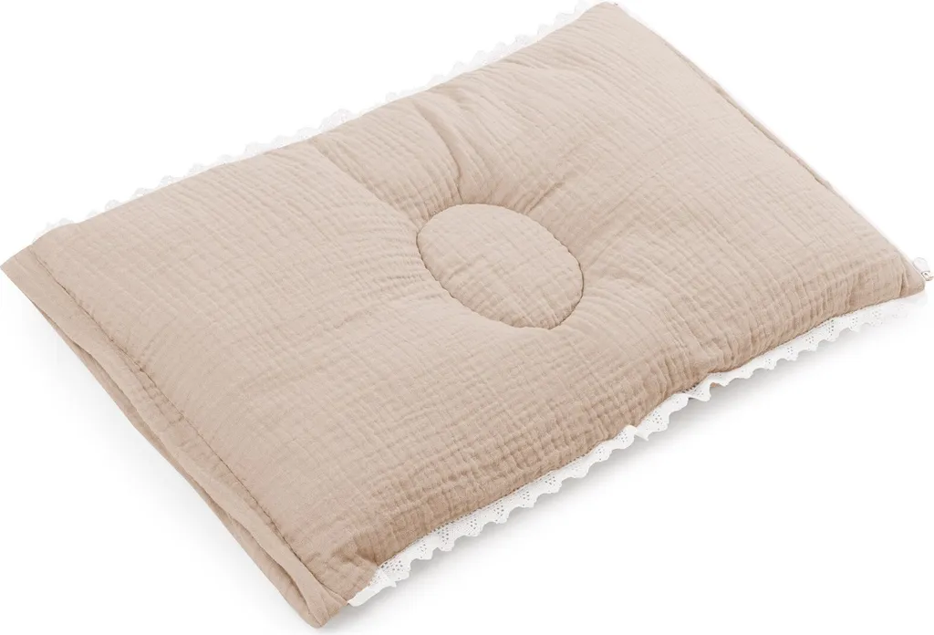Cocon Bébé Mousseline Douillette avec Housse et Oreiller Décoratif Beige - 5