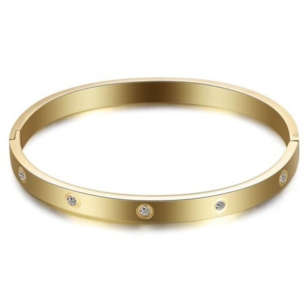 AI-17624 Golden Armband für Damen - 6mm Zirkonia KP17624