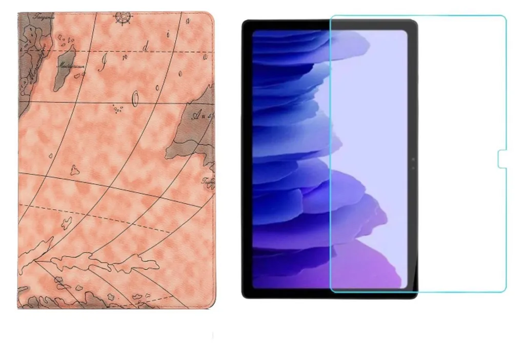 Housse Auto Veille Samsung Galaxy Tab A7 10.4 Verre Trempé Antichoc