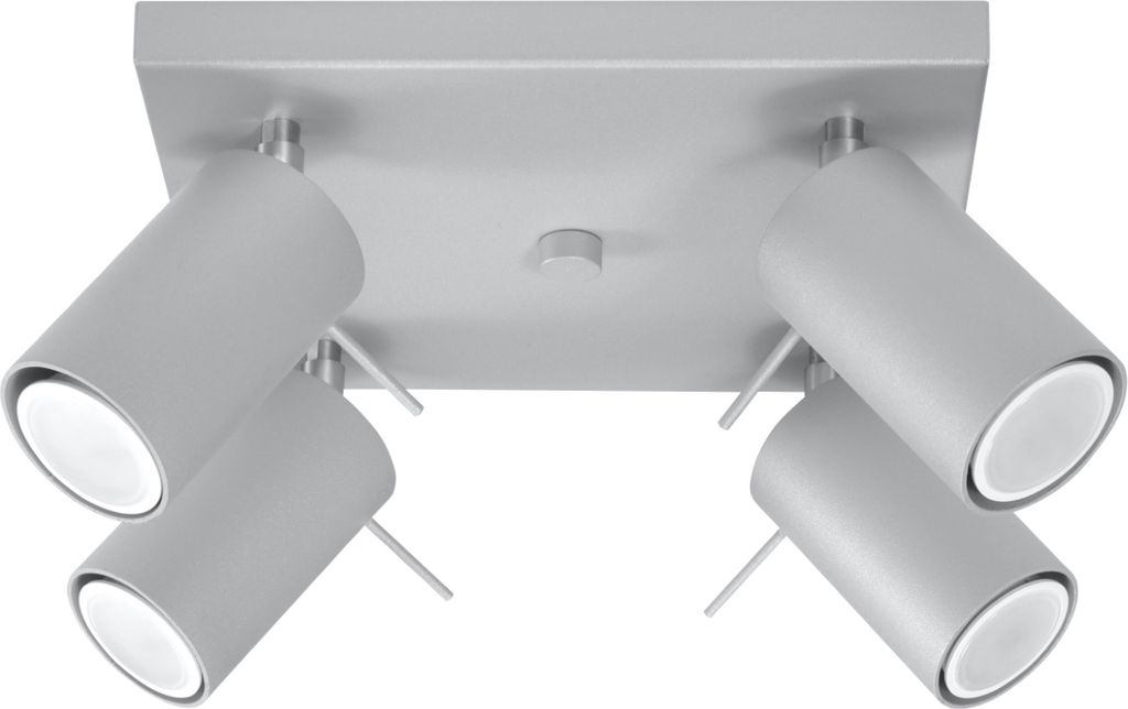 Deckenleuchte RING 4 grau 4xGU10 10W Stahl 16x25x25cm Sollux Lighting