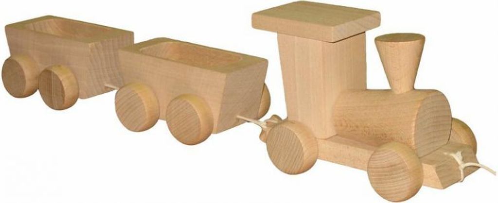 Miva Holz Nachziehfigur Zug - pädagogisches Spielzeug mehrfarbig