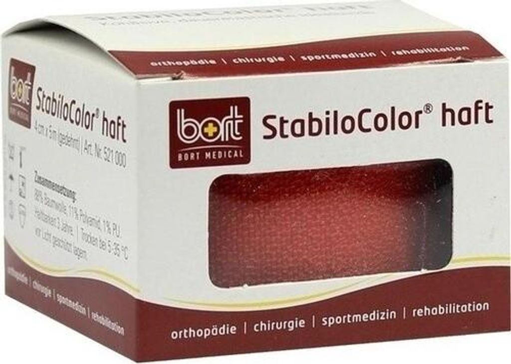BORT StabiloColor haft Binde 4 cm rot