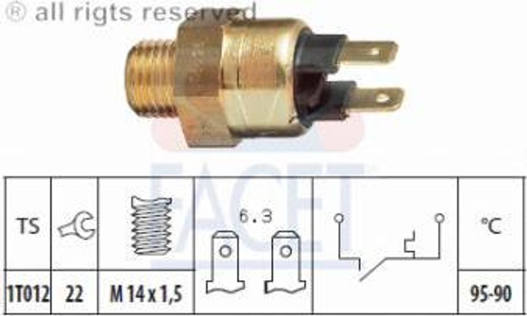 FACET Temperaturschalter, Kühlerlüfter 7.5064