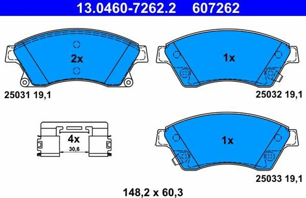 Plaquettes de frein à disque ATE pour Chevrolet Aveo et Opel Astra J