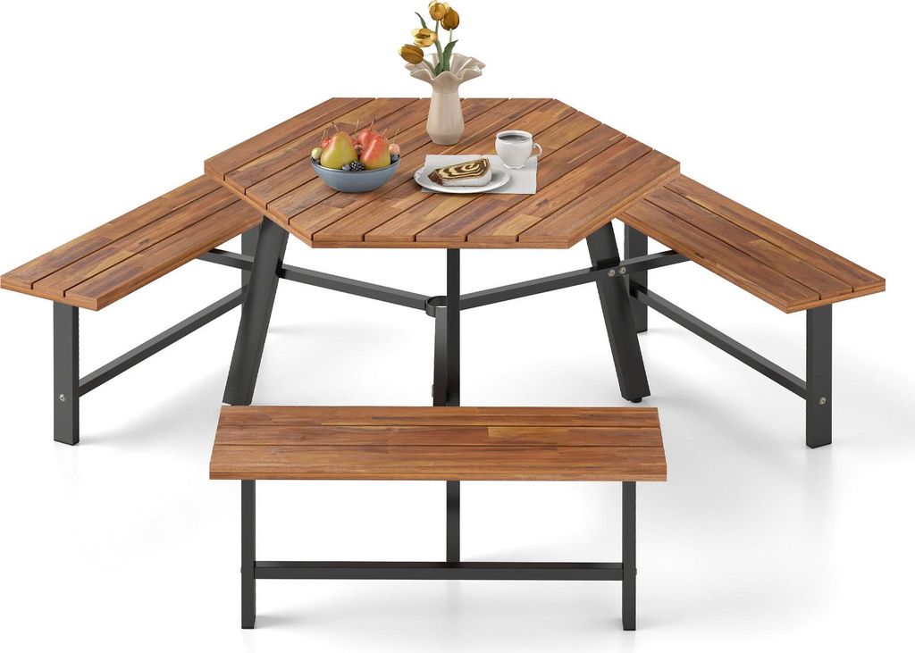 Set tavolo da picnic COSTWAY per 6 persone, tavolo da Immagine del prodotto 