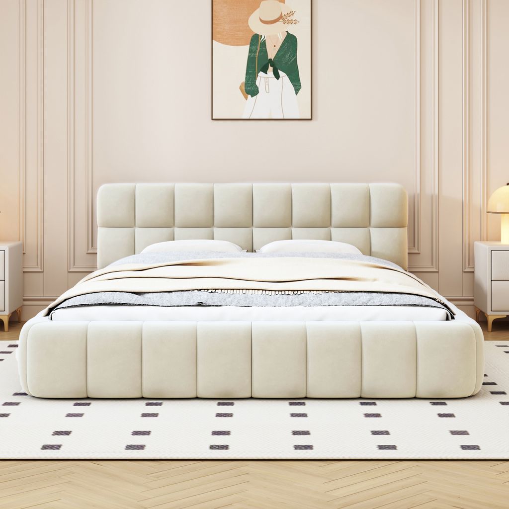 CDGlobal Polsterbett 140 x 200 cm, Jugendbett, Doppelbett Produktbild 4
