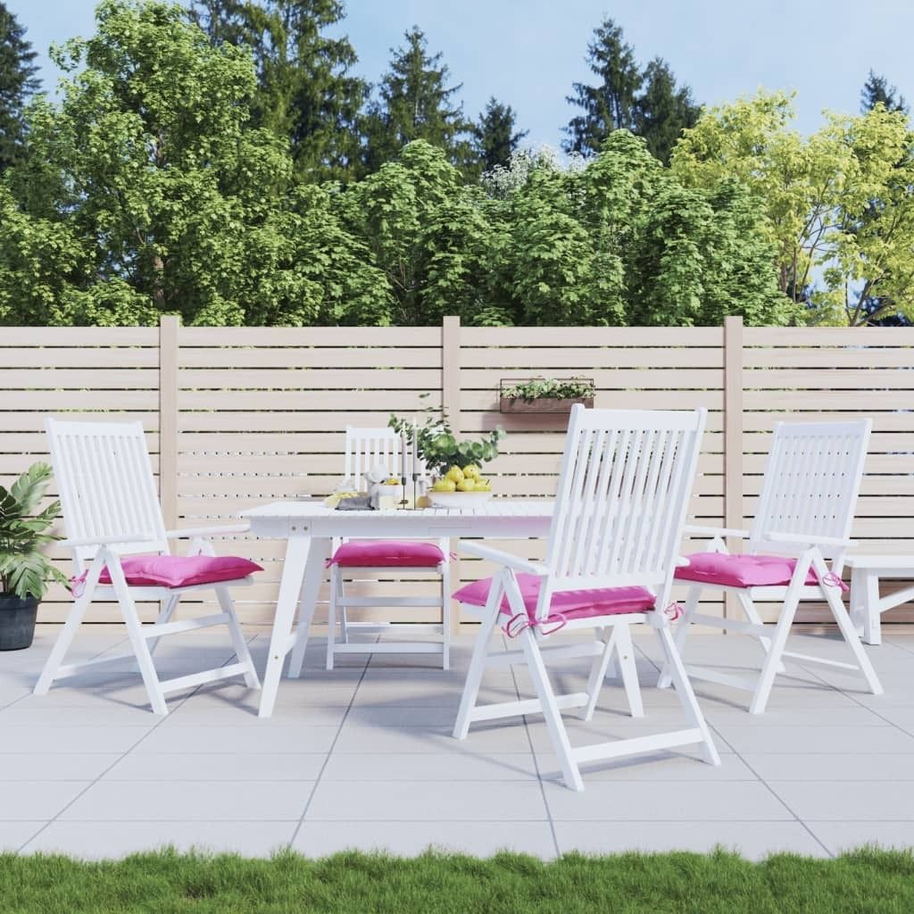Möbel Stuhlkissen 4 Stk. Rosa 40x40x7 cm Stoff - Sitzauflage 361502