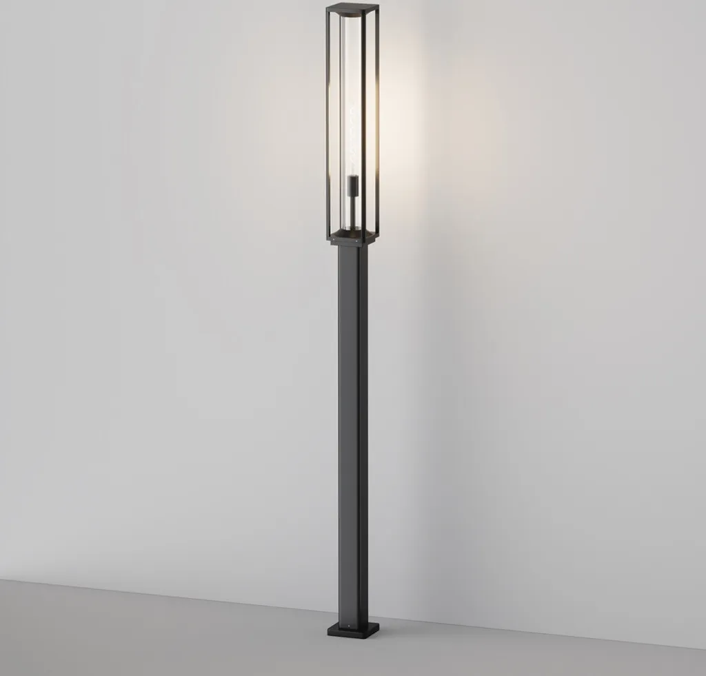 Grand lampadaire extérieur de 220cm en aluminium graphite pour l'allée