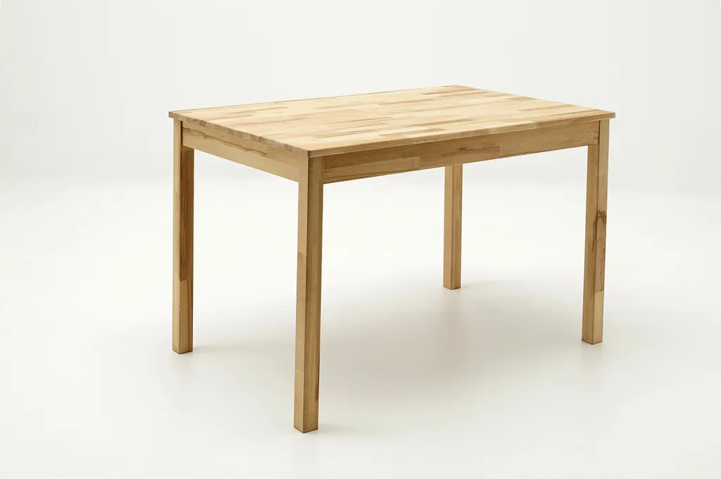 Table en hêtre huilé résistant de format rectangulaire 110cm