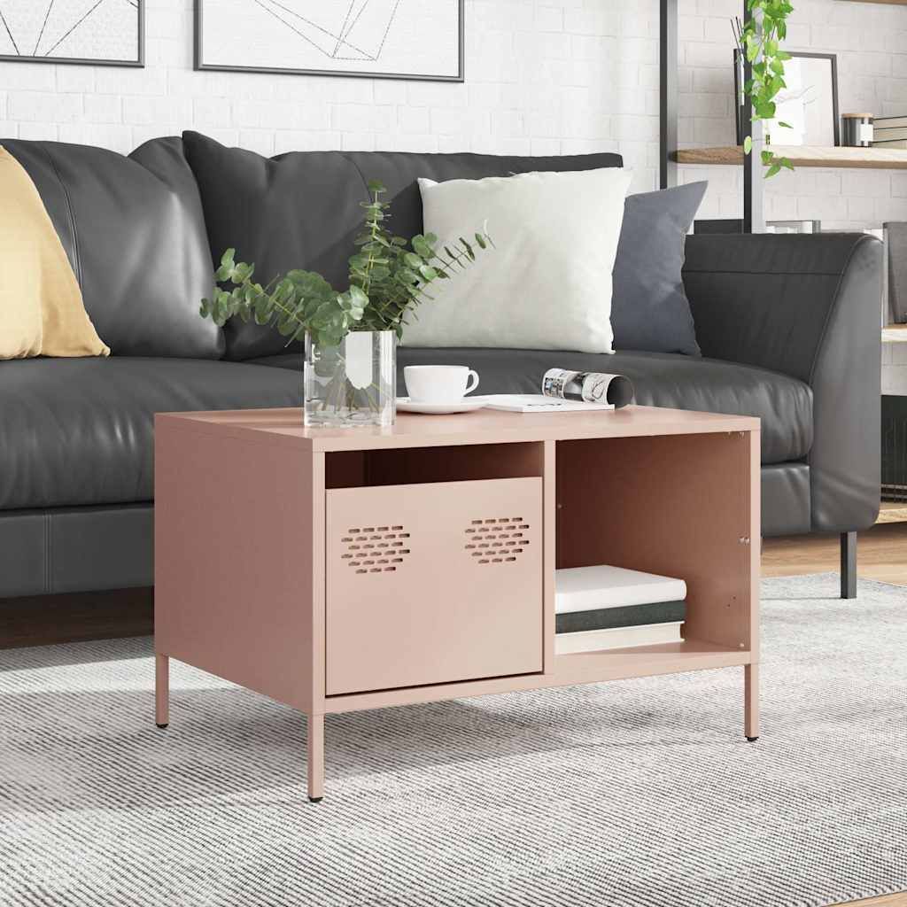 "2026 Aktion"Couchtisch - CLORIS - Wohnzimmertisch - Robust und langlebig - Rosa 68,5x50x43,5 cm Kaltgewalzter Stahl - NeuMöbel8778998