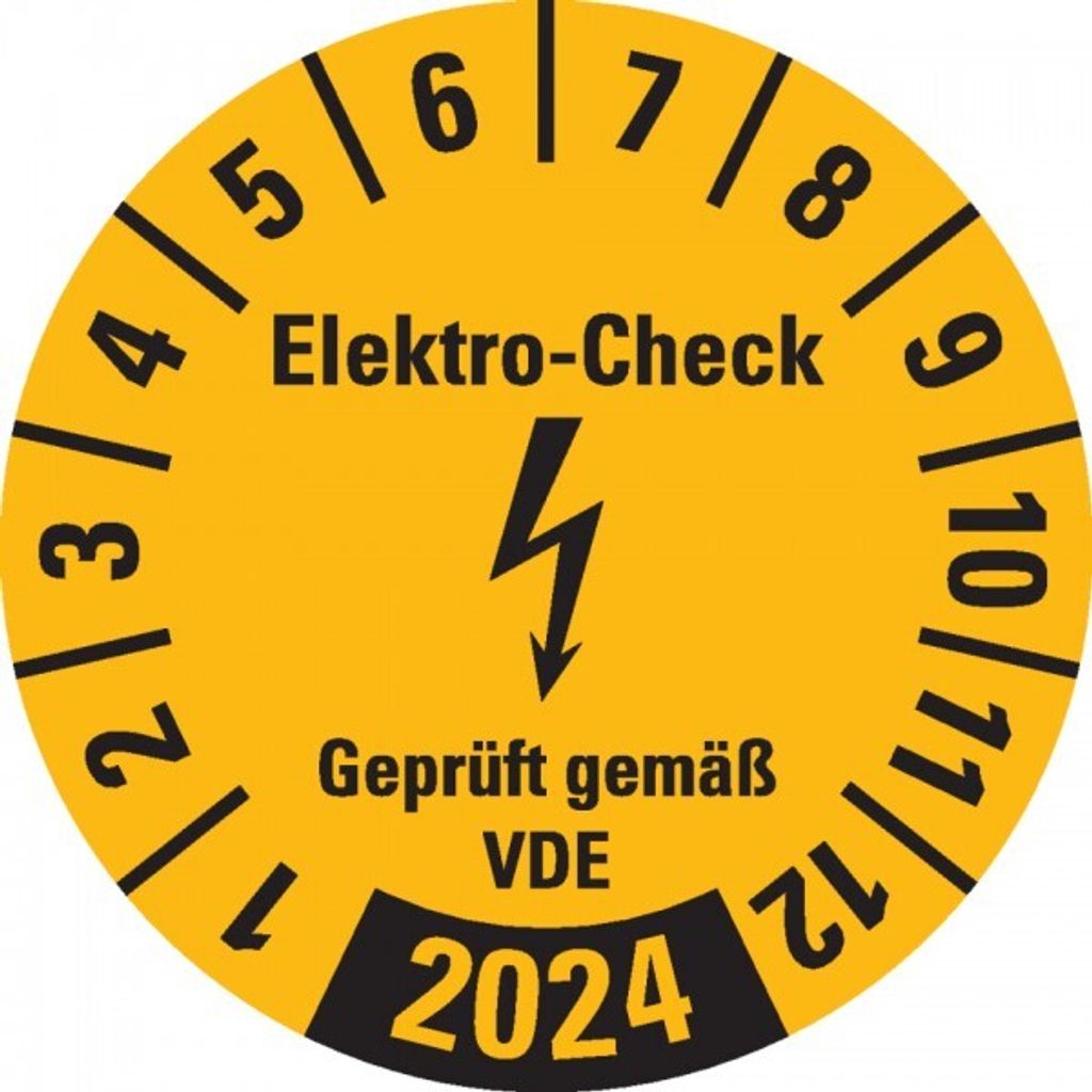 Dreifke Aufkleber I Prüfplakette Elektro-Check ..., 2024, gelb, Dokum...