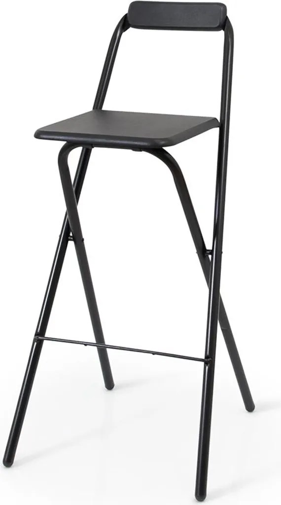 Gagnez de la place : Tabouret de bar pliable Belfast Noir facile à ranger
