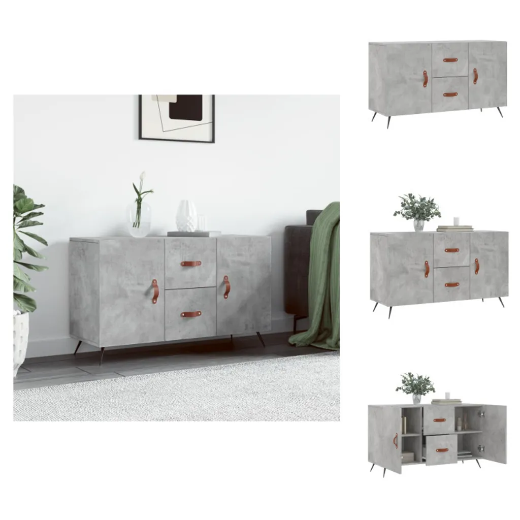Buffet vidaXL Grigio Cemento 100x36x60 cm - Raffinatezza Contemporanea
