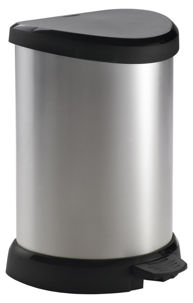 Curver Decobin 20L Treteimer silber/schwarz Produktbild 