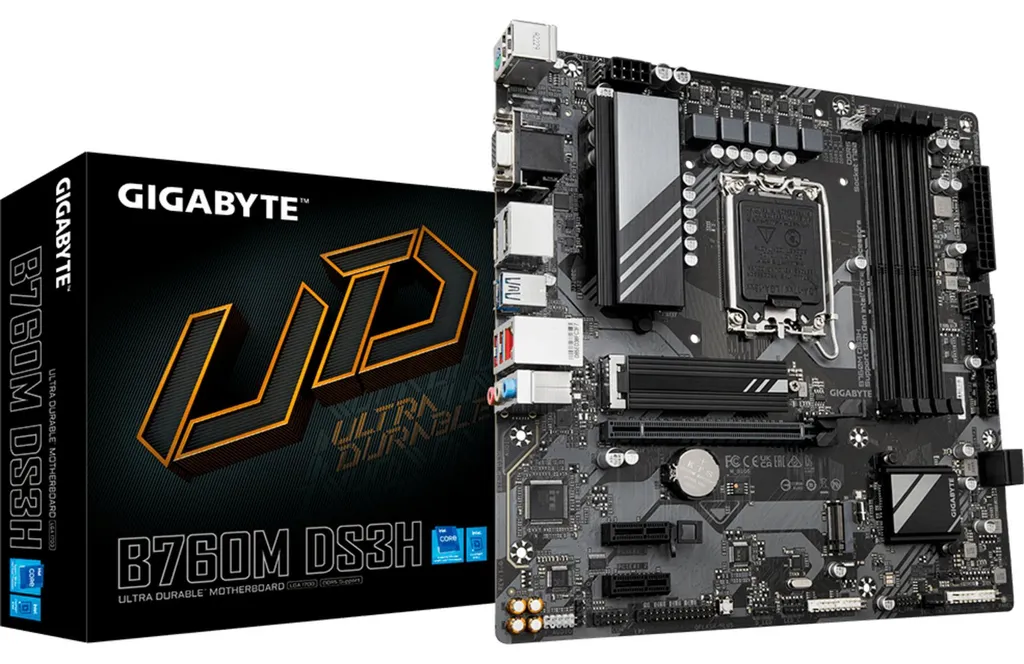 Carte mère Micro-ATX B760M DS3H GIGABYTE avec support mémoire DDR5