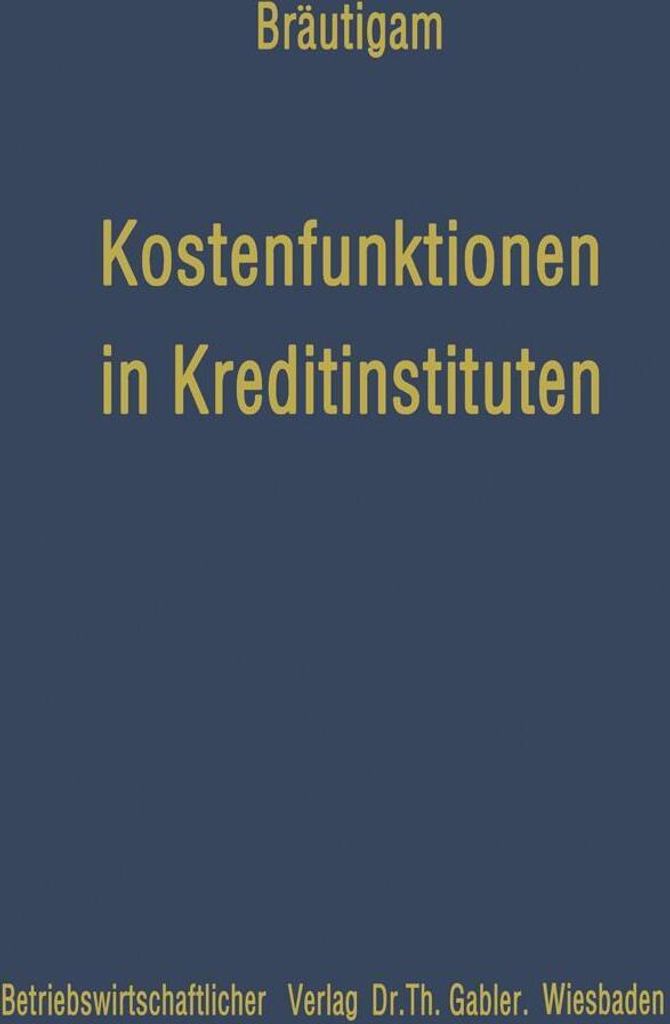 Kostenfunktionen in Kreditinstituten
