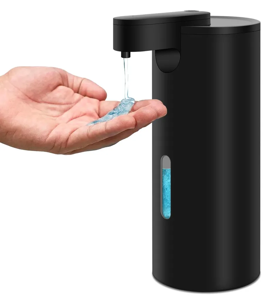 Distributeur savon cuisine noir 340ml - Distributeur automatique IPX4