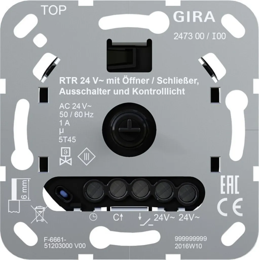 Régulateur Gira 247300 24V avec fonction ouverture fermeture intégrée
