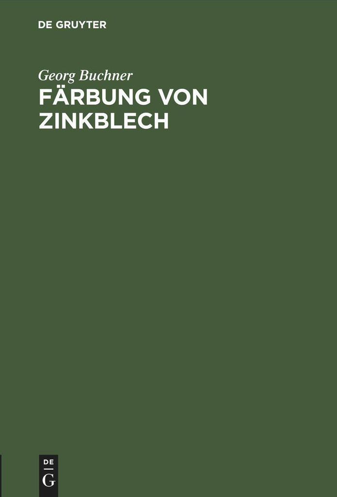 Färbung von Zinkblech
