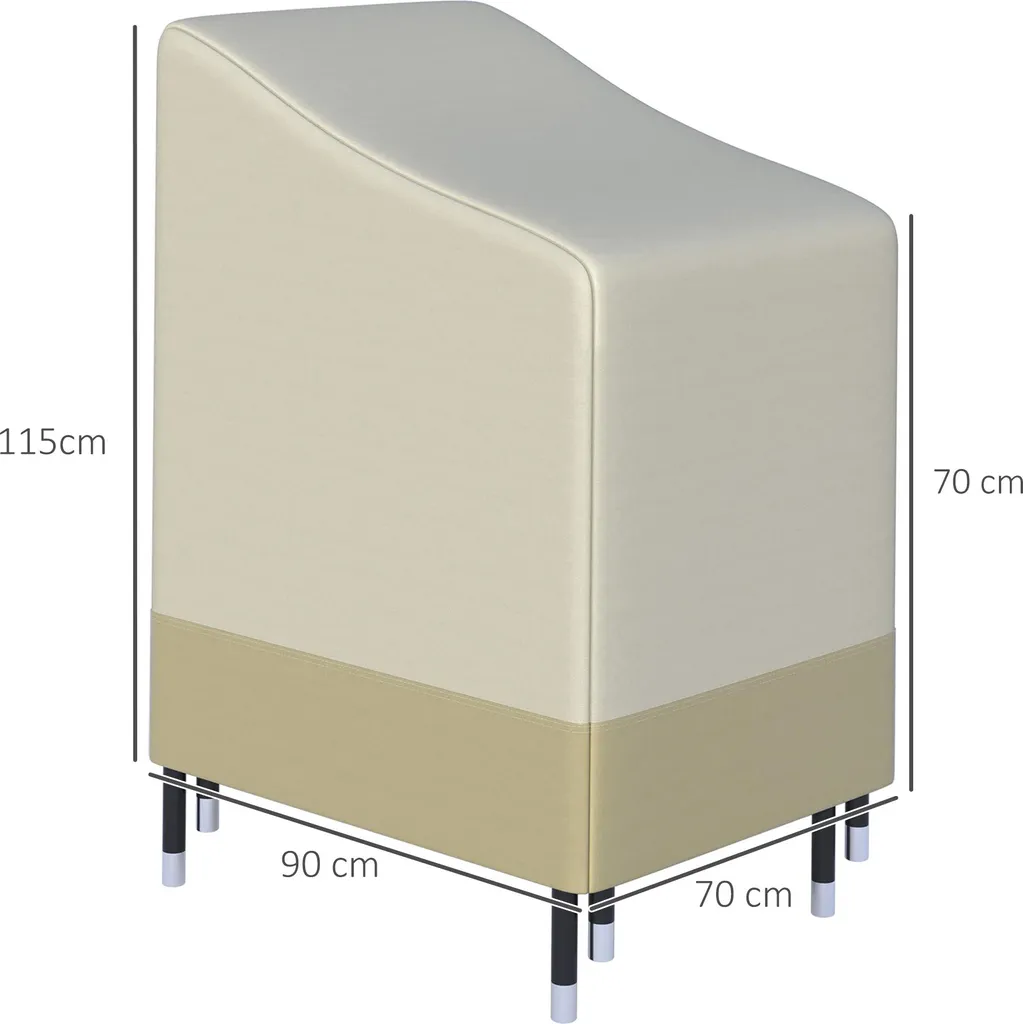 Housse pour Ranger 6 à 8 Chaises de Jardin Empilées Bache Protection
