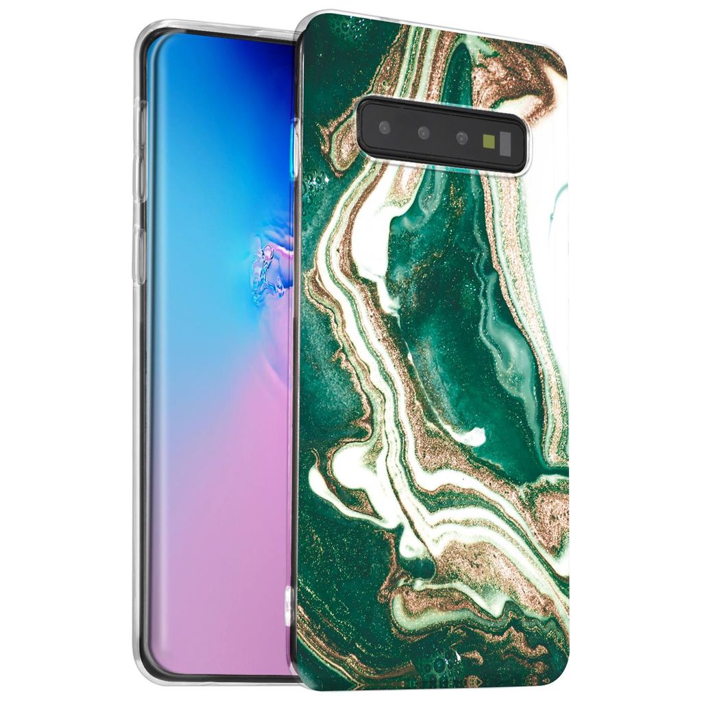 Handyhülle Hülle Luxus Leder Schutzhülle P03 Für Samsung Galaxy S10 Plus Rot 61390