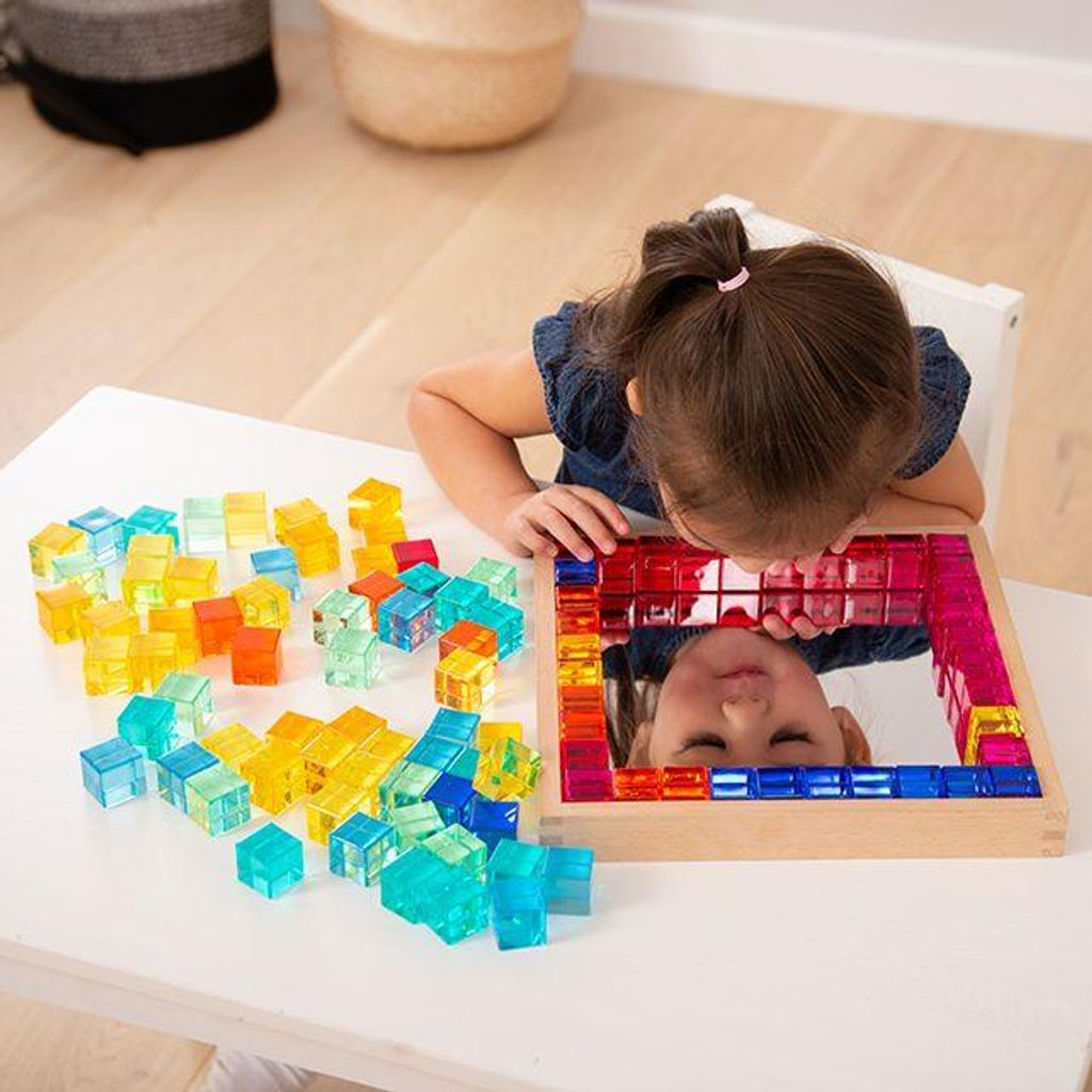TickiT Lernspielzeug Gem Cube Mirror Tray bunt und kreativ