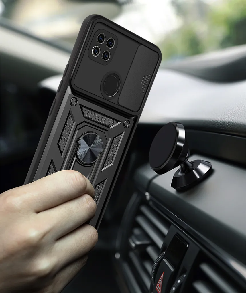 Cover Xiaomi Redmi 9C Antiurto: Supporto Auto e Copri Obiettivo Slide - 6
