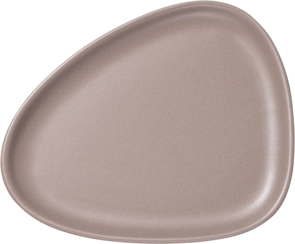 LIND DNA DNA Curve Stoneware Frühstücksteller warm grey