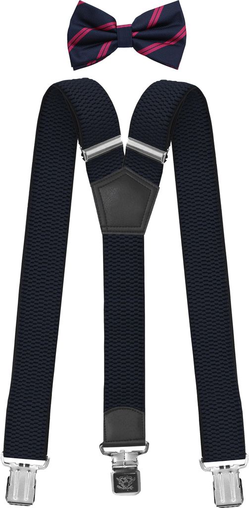 Fabio Farini - 1 Stück mit passender Fliege als Set 4cm Produktbild 